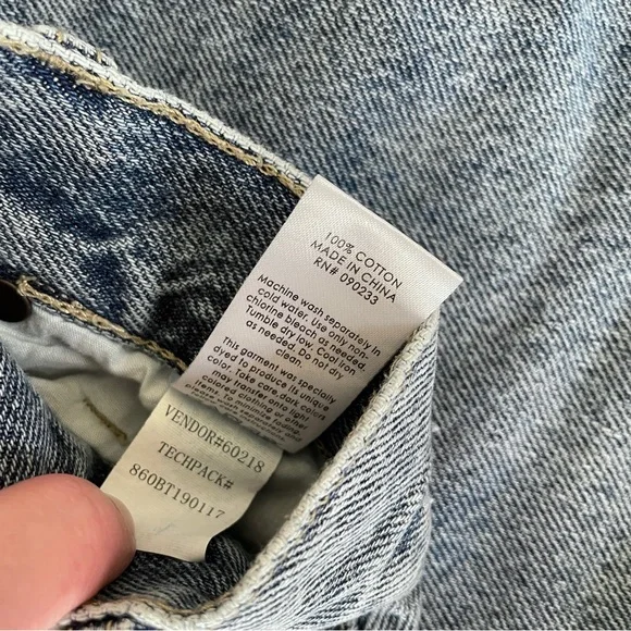 PacSun High Rise Straight Leg Jeans Blue Button Fly Women’s Size 26 - Picture 6 of 12